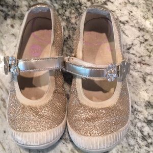 Gold sparkly Stride Rite shoes